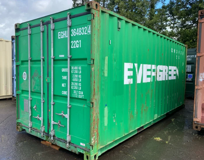 ironbox 20ft green cargo box