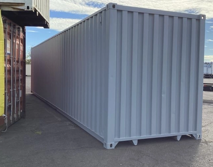 sleek grey custom container
